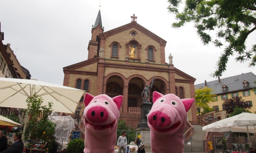 Die Schweinle sin in Weinheim aagekomme!