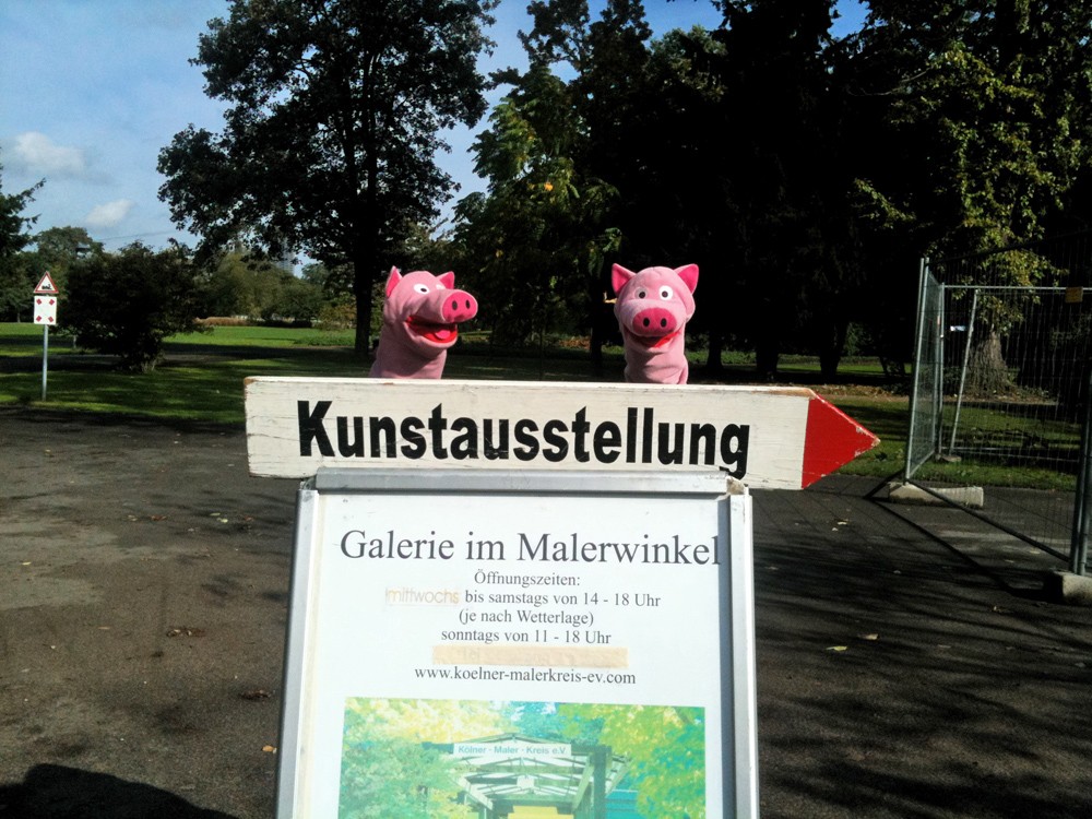 Nächtes Jahr möchten die Schweine selbst eine Ausstellung organisieren.