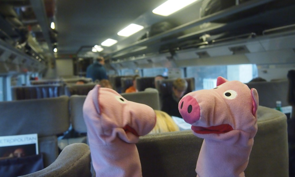 Im Eurostar ist alles total 80er.