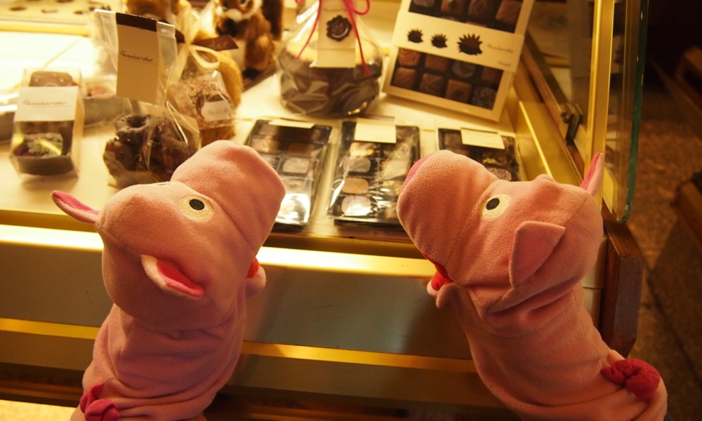 ... wo zur Belohnung Schokokartoffeln warten. 